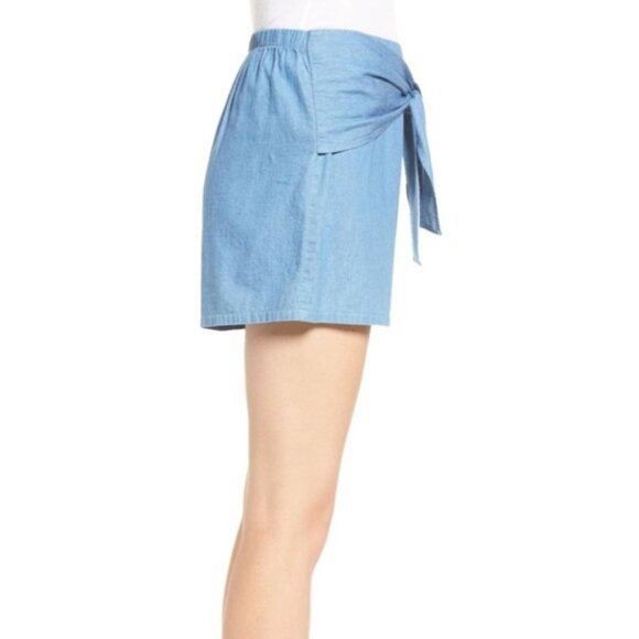 #3 Mimi Chica | Blue Tie Front Shorts Size Small - Picture 5 of 5